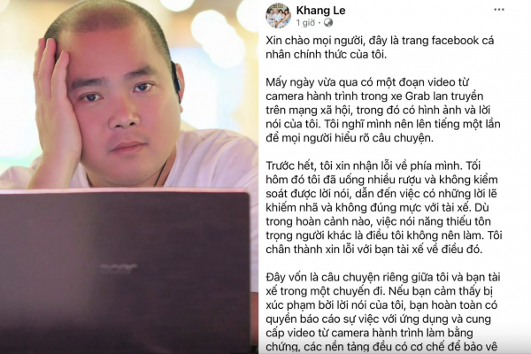Vụ Minh Khang cãi vã tài xế Grab: Khi nghệ sĩ 'trượt chuẩn' ứng xử Vụ Minh Khang cãi vã tài xế Grab: Khi nghệ sĩ 'trượt chuẩn' ứng xử